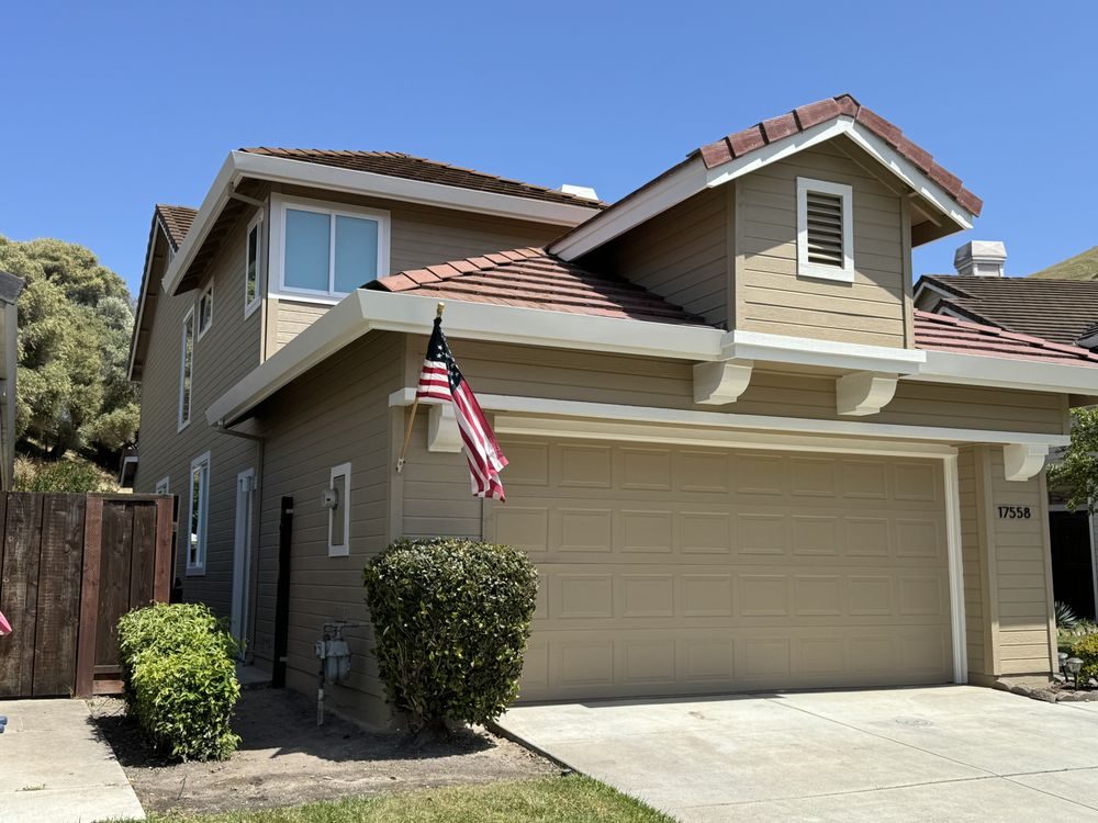 Two-story residential exterior repaint in Prunedale, California